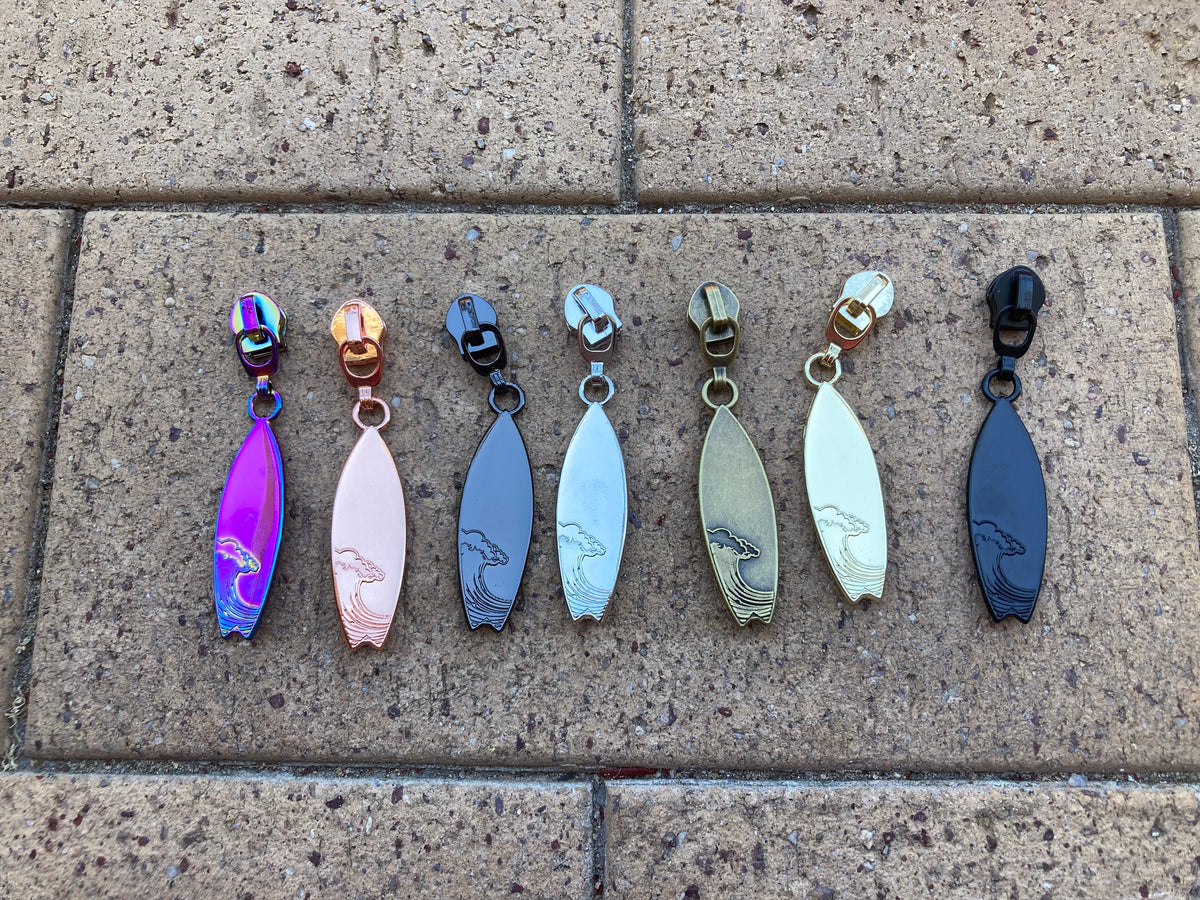 Surfboard Zipper Pull Exclusive Design Online Bag Supplies
