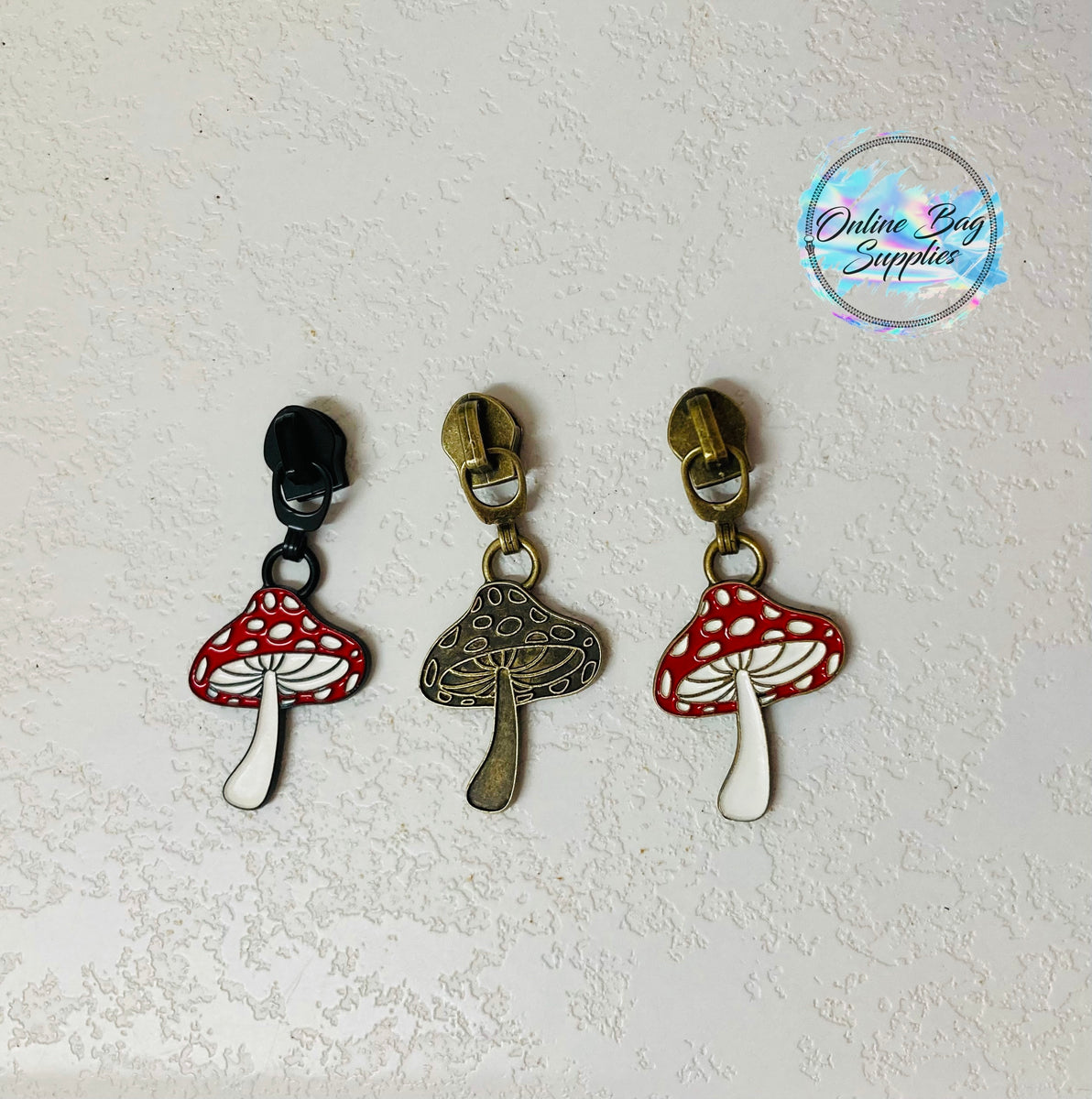 Toadstool Zipper Pull Exclusive Design Online Bag Supplies