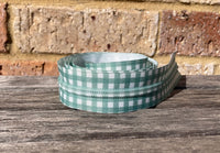 Sage Gingham Zipper Tape