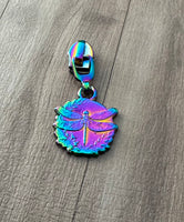Dragonfly Floral Zipper Pull - Exclusive Design