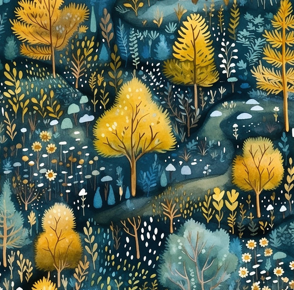 Blue and Mustard Forrest BPN Pre order