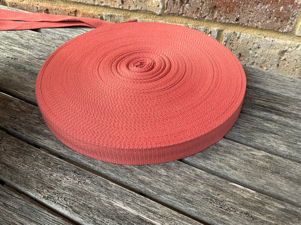 Salmon 25mm Webbing