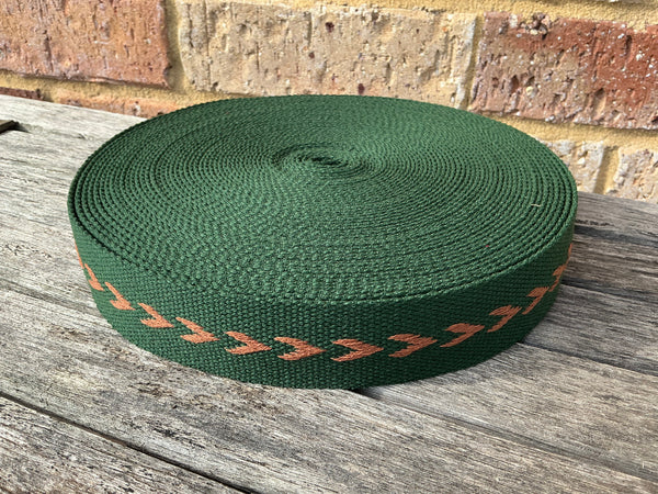 Arrow Forest Green 38mm Webbing