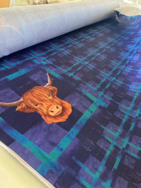 Highland Cow Waxed Canvas