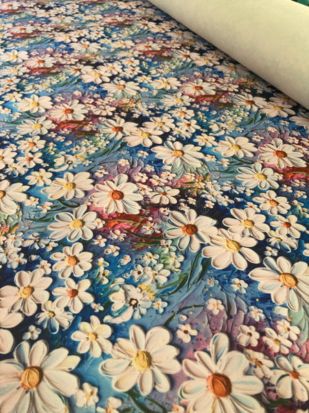 Painted Daisies Waterproof Canvas