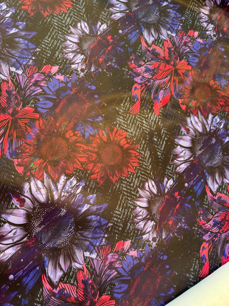 Grunge Sunflower Bonded Poly Nylon