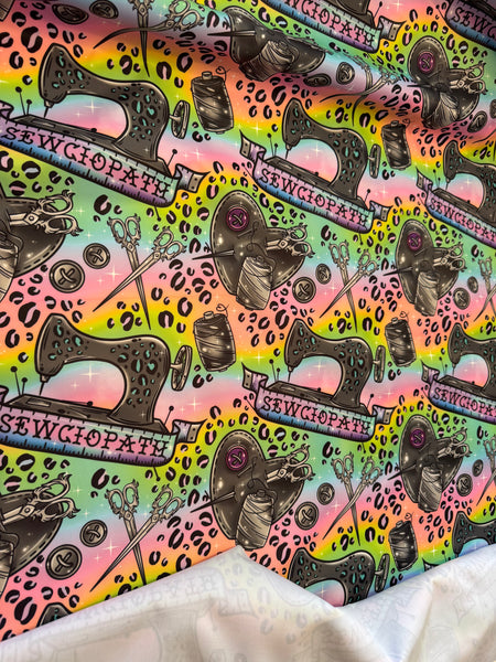 Yellow/pink Sewciopath - Bonded Poly Nylon - Exclusive Design