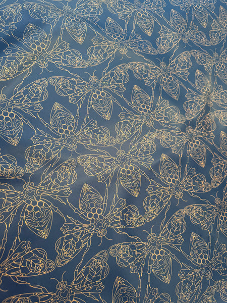 Queen Bee Navy - Bonded Poly Nylon - Exclusive Design
