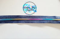 Rainbow Denim Zipper Tape