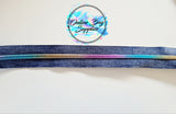Rainbow Denim Zipper Tape