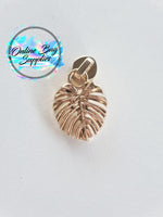Monstera Leaf zip pull