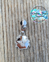 Floral Bee Zipper Pull - Exclusive Design