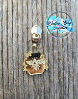 Floral Bee Zipper Pull - Exclusive Design