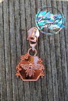 Floral Bee Zipper Pull - Exclusive Design