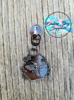 Floral Bee Zipper Pull - Exclusive Design