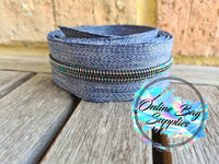 Iridescent on denim
