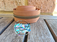 Antique Brass on Cocoa Number 5 Zipper Tape
