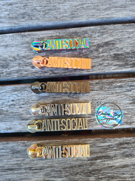 Anti-Social Exclusive Zipper Pull