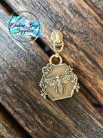 Floral Bee Zipper Pull - Number 3