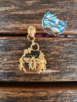 Floral Bee Zipper Pull - Number 3