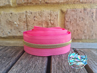 Gold on Perfect Pink - Number 5