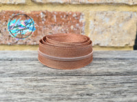 Number 3 Metallic Rose Gold Zipper Tape