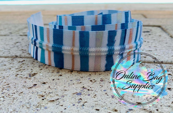 Beach Stripes Zipper Tape - Exclusive Design
