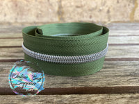 Silver on Olive
