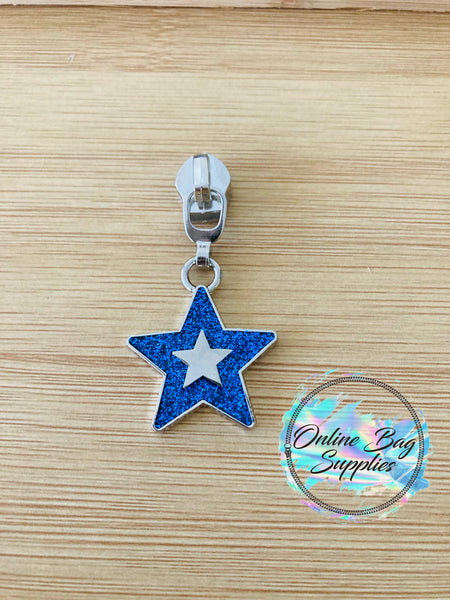 Glitter Star Zipper Pull